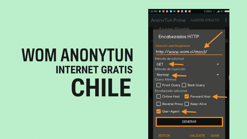 anonytun wom chile prime
